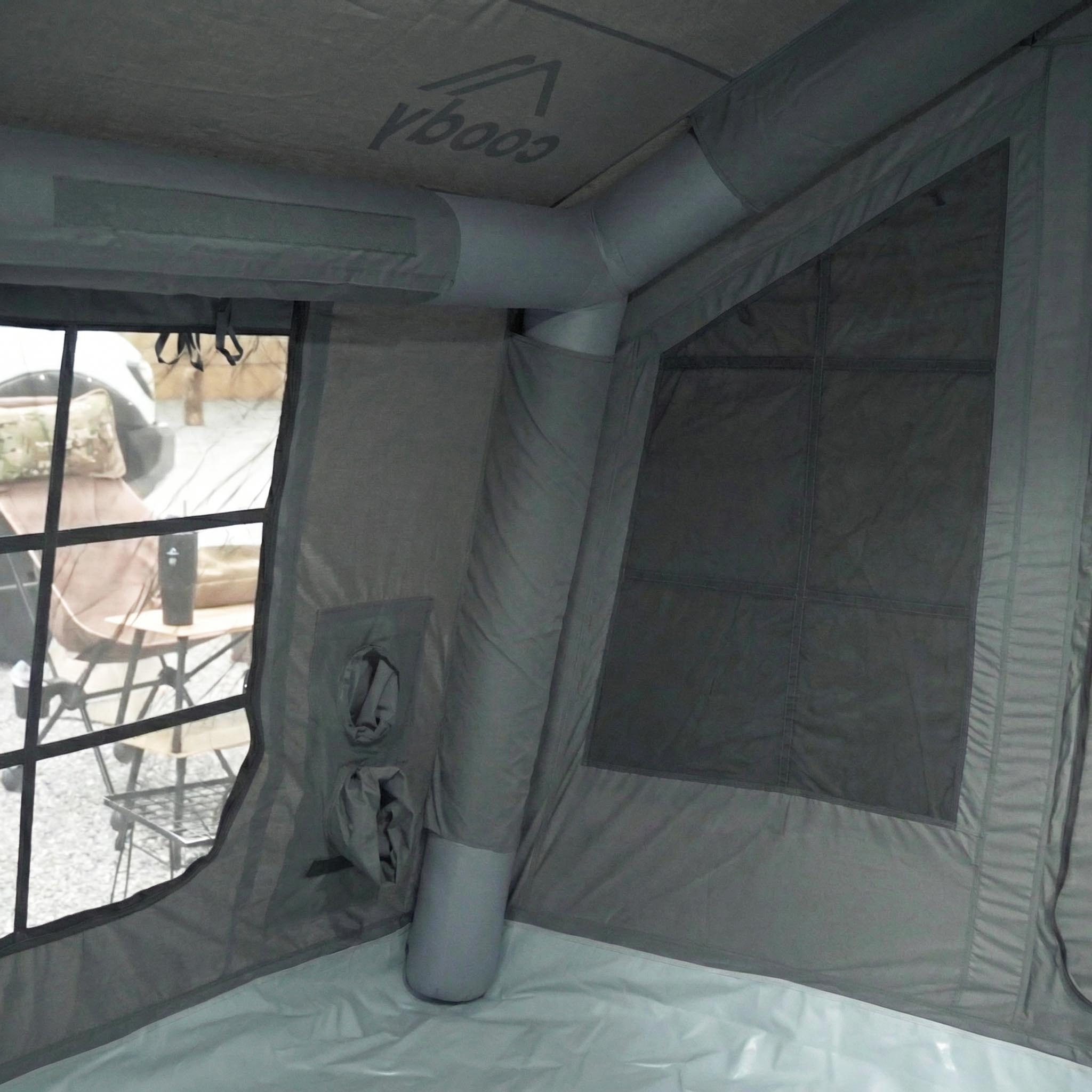 Coody 8.0 Gray - Inflatable Tent House for Camping 1-4 person | Backcountry Sportsman
