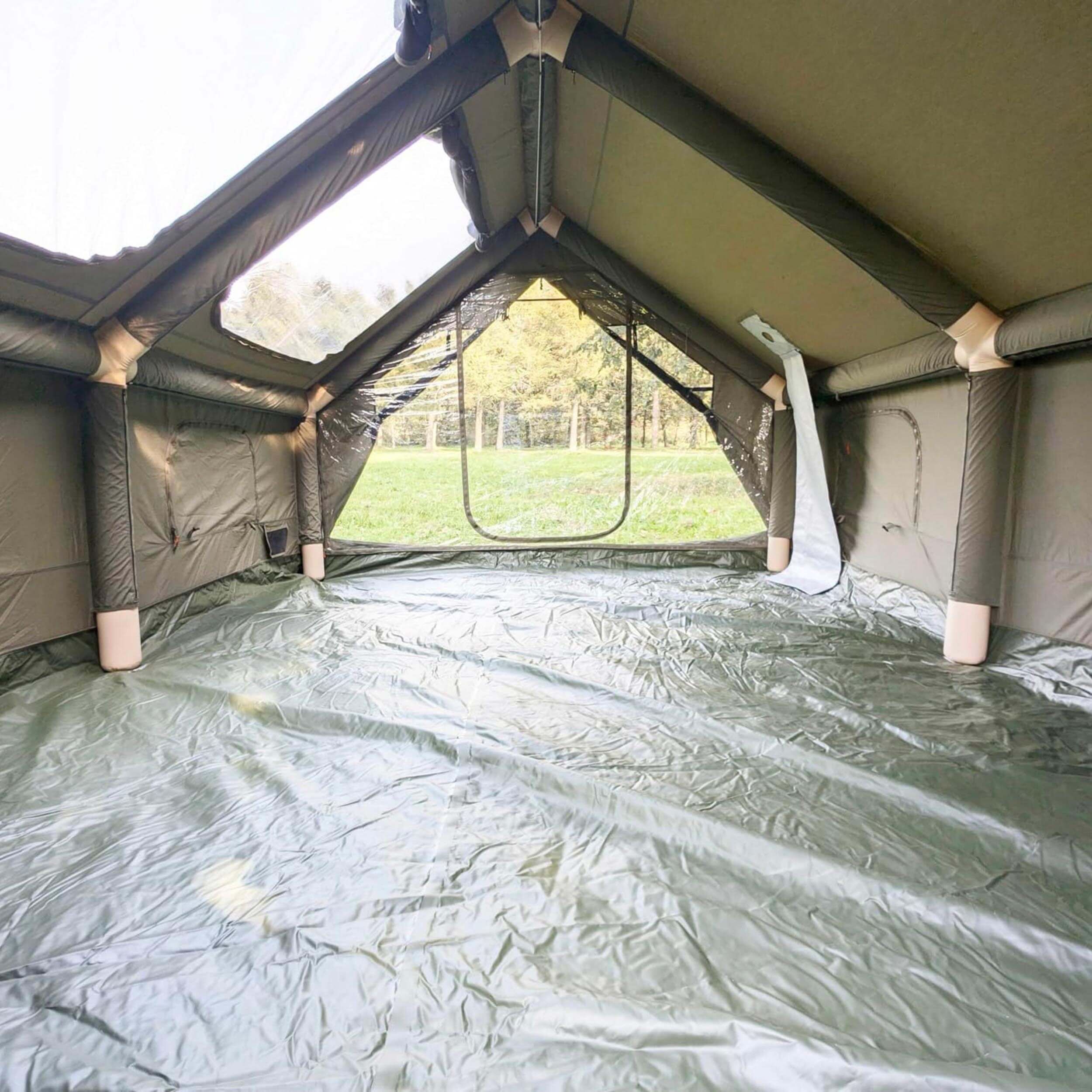 RBM Panda Large Forest Green + Stove Caminus M - Inflatable Tents for Camping with Stove | Backcountry Sportsman