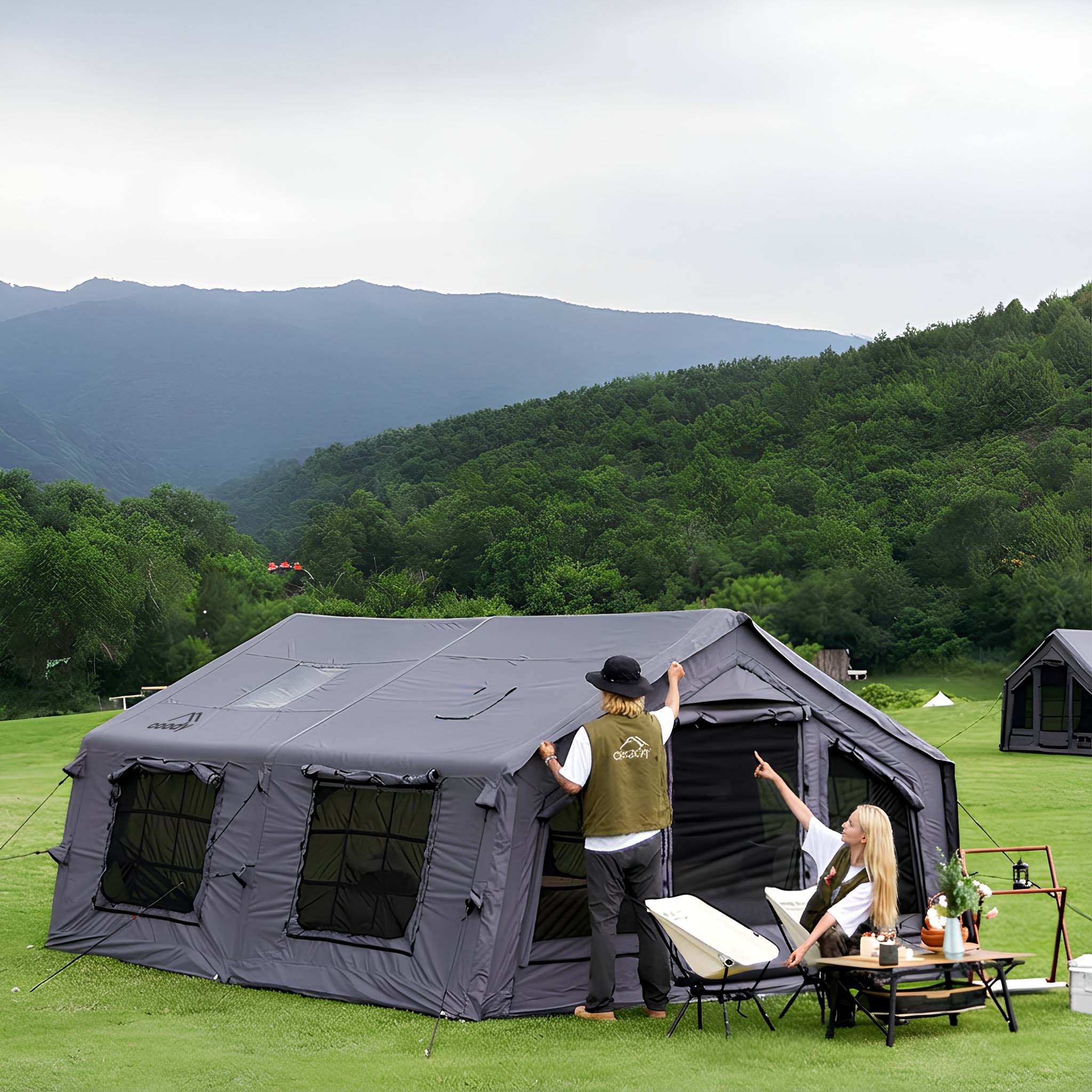 Coody 13.6 (Koala-5) Gray Inflatable Tent House for Camping (2-8 person) | Backcountry Sportsman