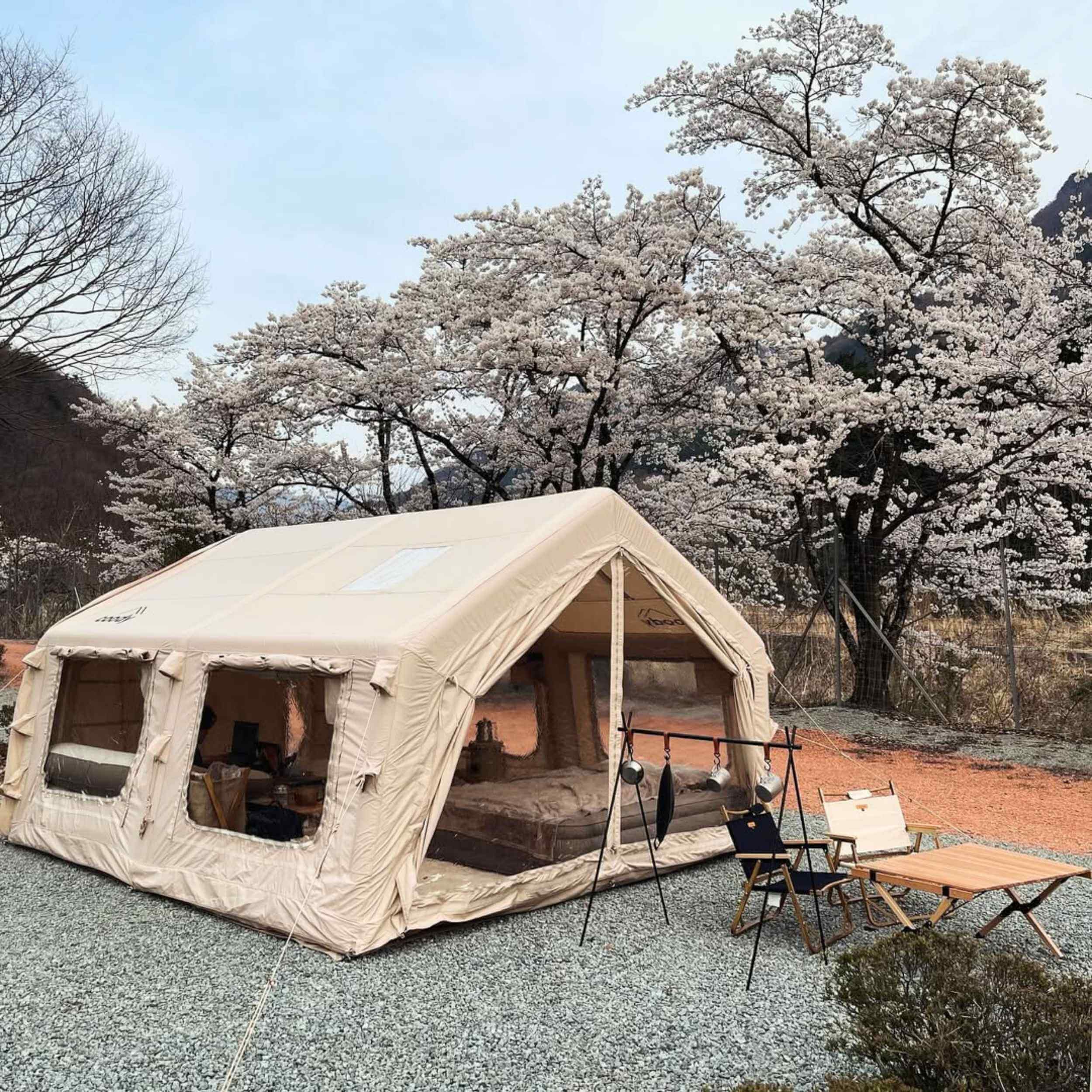 Coody 13.6 (Koala-5) Beige Inflatable Tent House for Camping (2-8 person) | Backcountry Sportsman