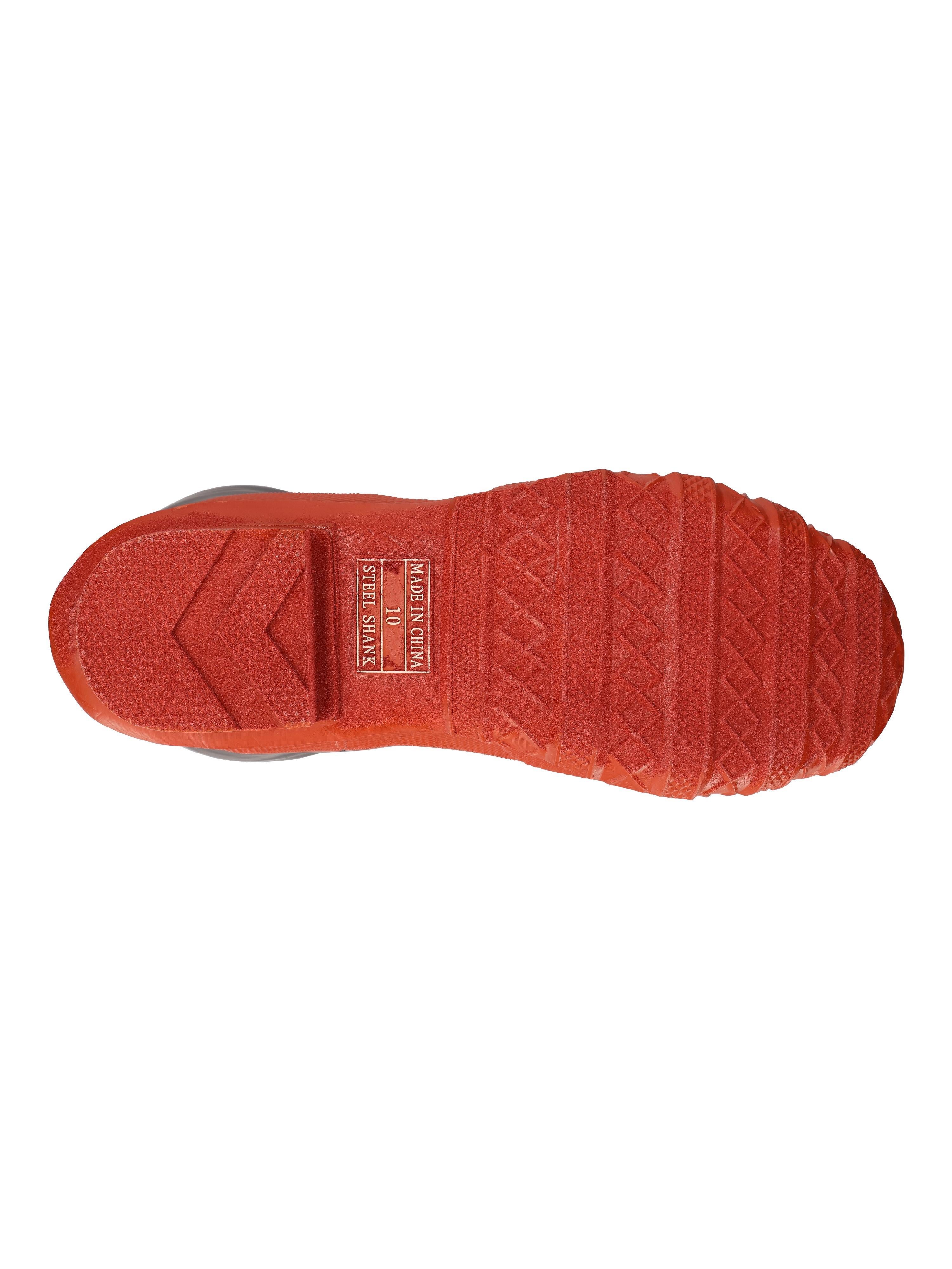 16" Black Utility Boot | Black and Red