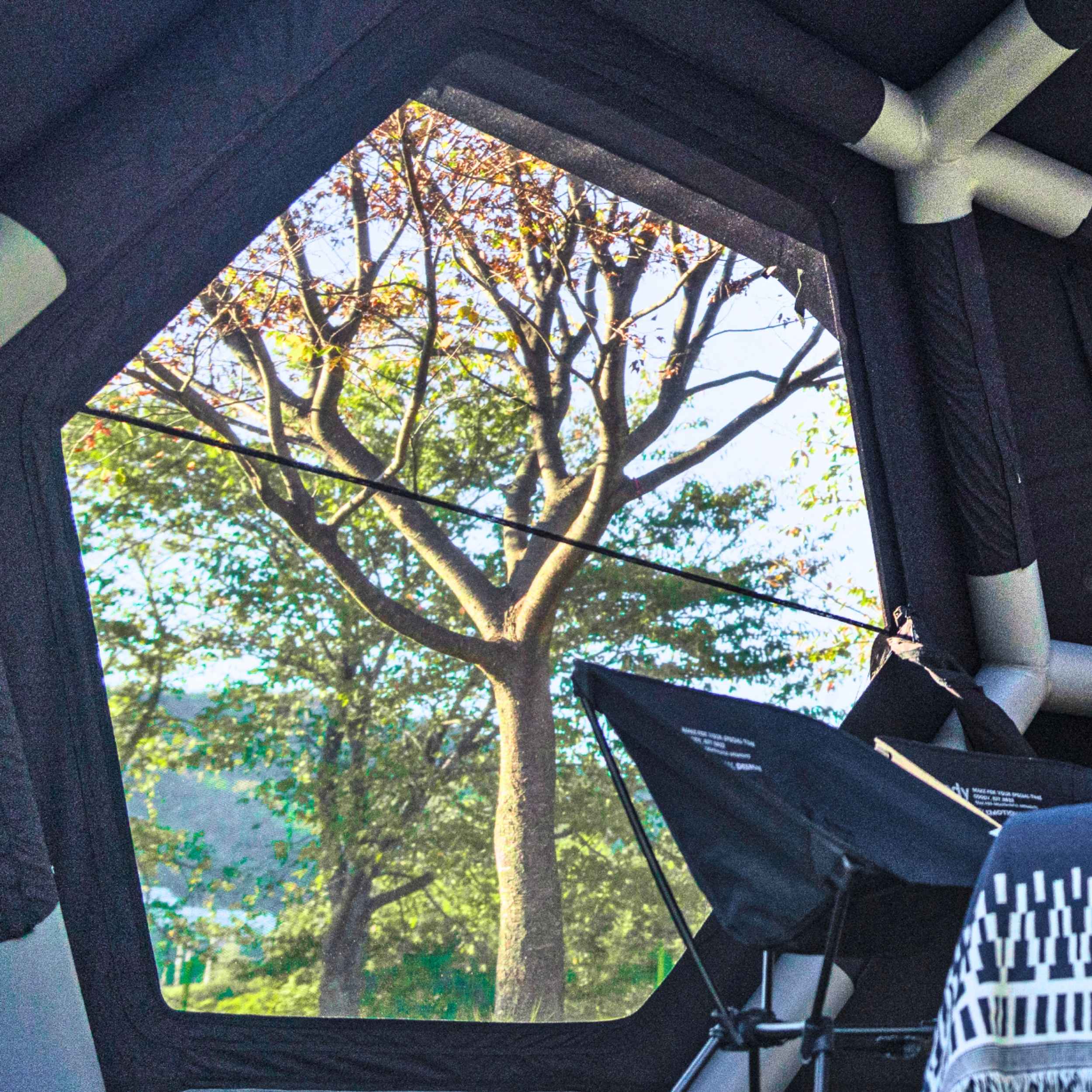 Coody Hub Pro Black - Inflatable Tent for Camping (2-6 Person)