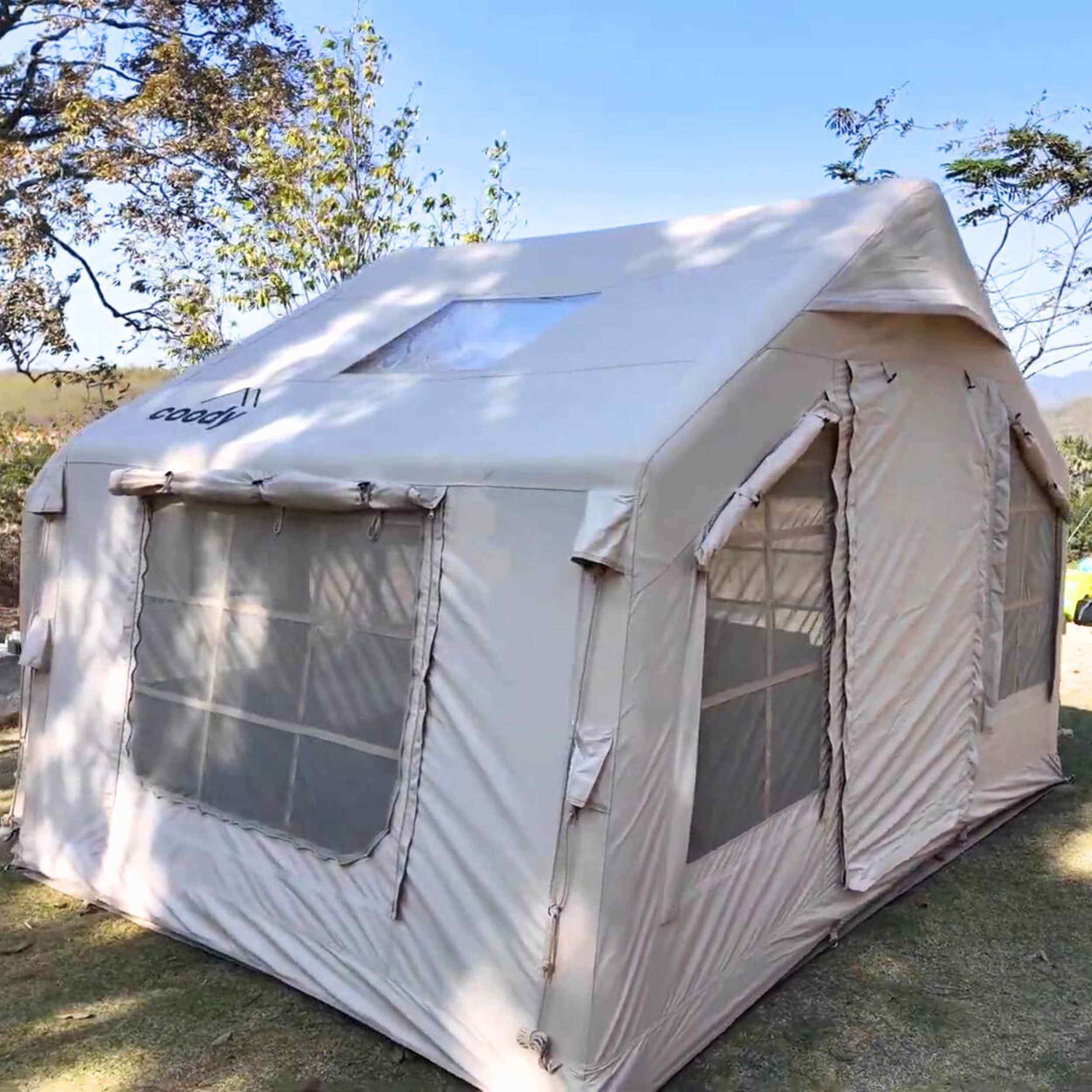 Coody 8.0 Beige Inflatable Tent House for Camping (1-4 person) | Backcountry Sportsman