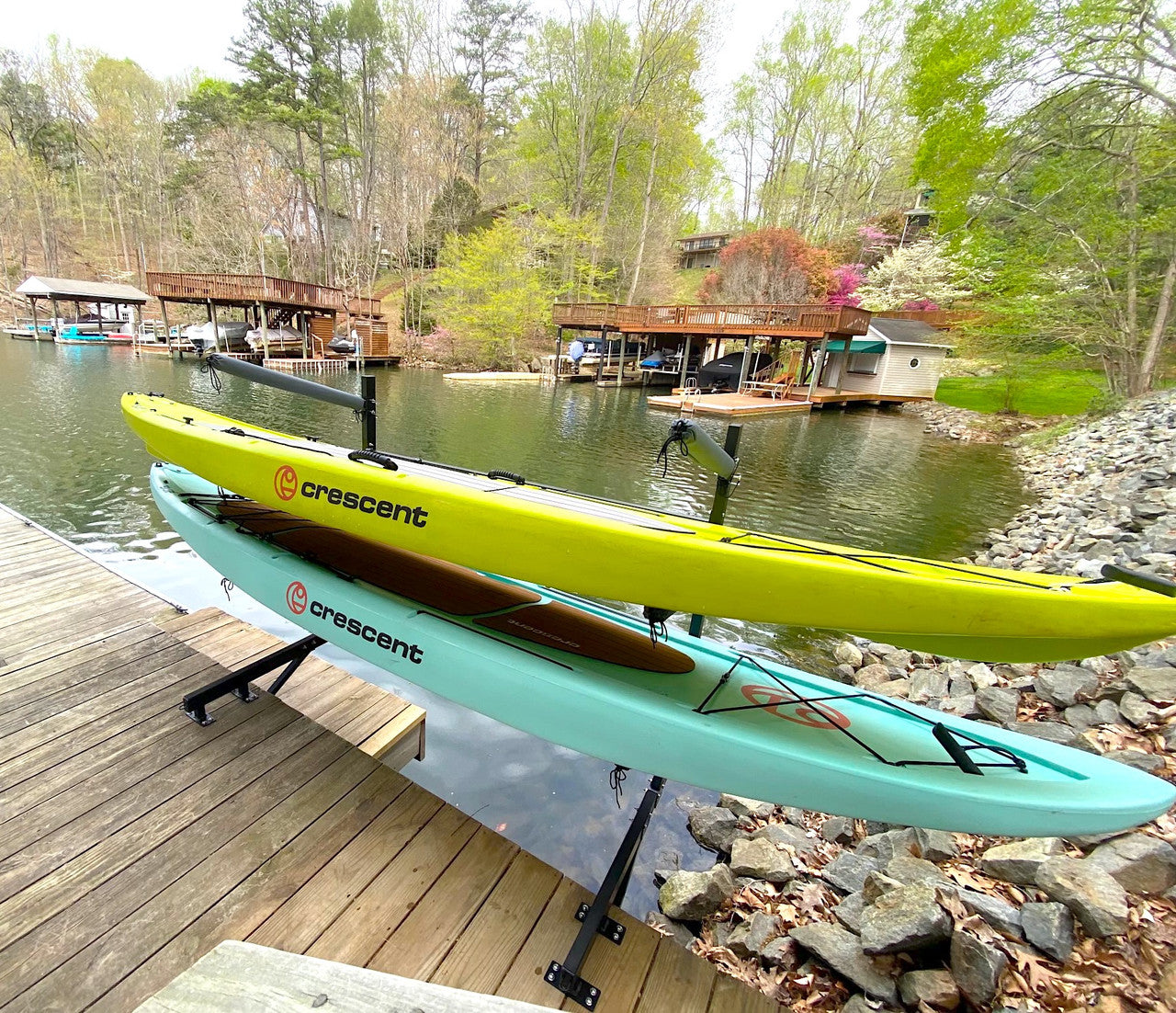 Broadwater Paddleboard Storage | Adjustable Dock Rack | Over The Water | 4 Levels | Backcountry Sportsman