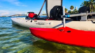 Canoe Stabilizer Float Package - Red Floats - 45" Universal Receiver | Backcountry Sportsman