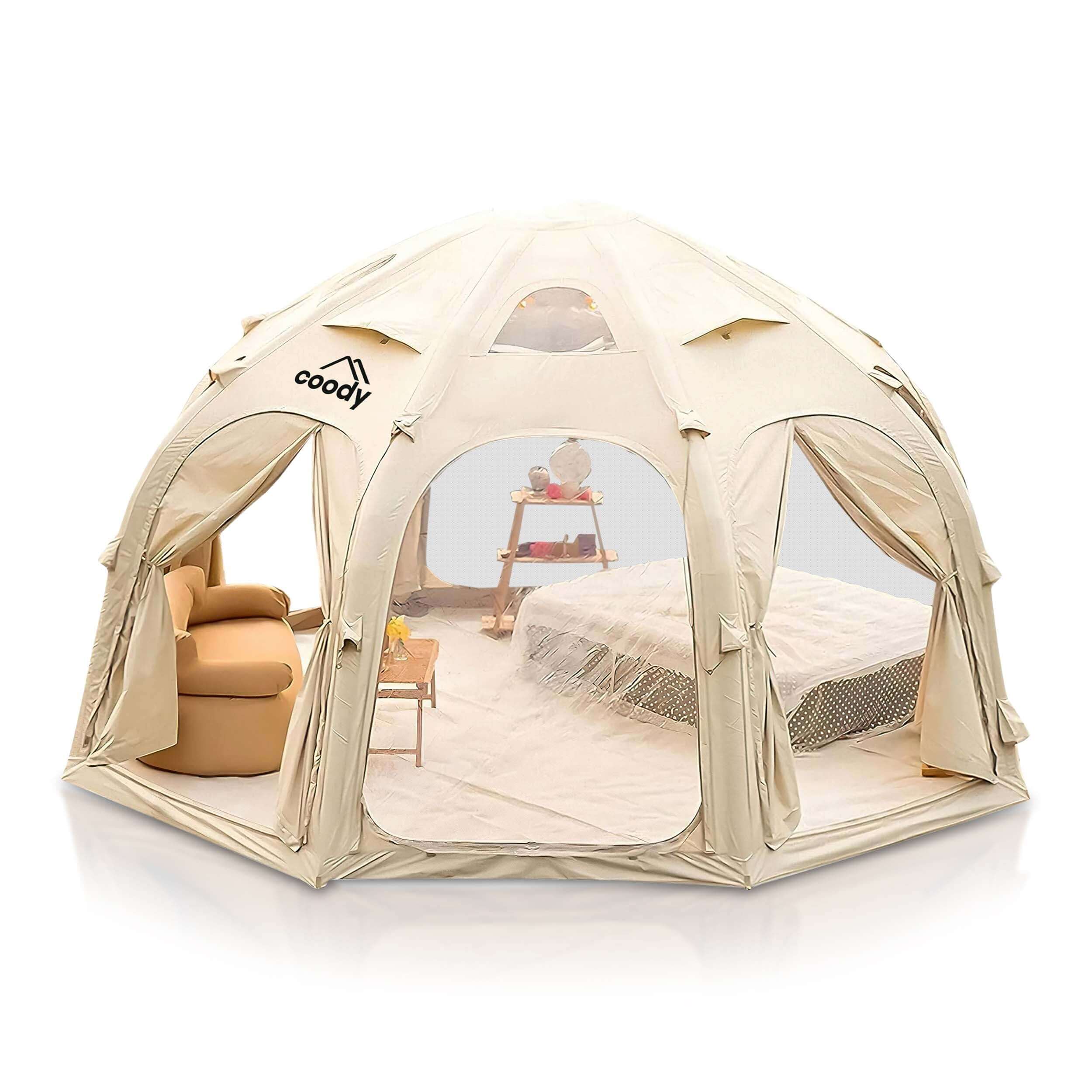 Coody Aurora Dome | RBM Outdoors Inflatable tent Octopus Beige for 2-4 person | Backcountry Sportsman