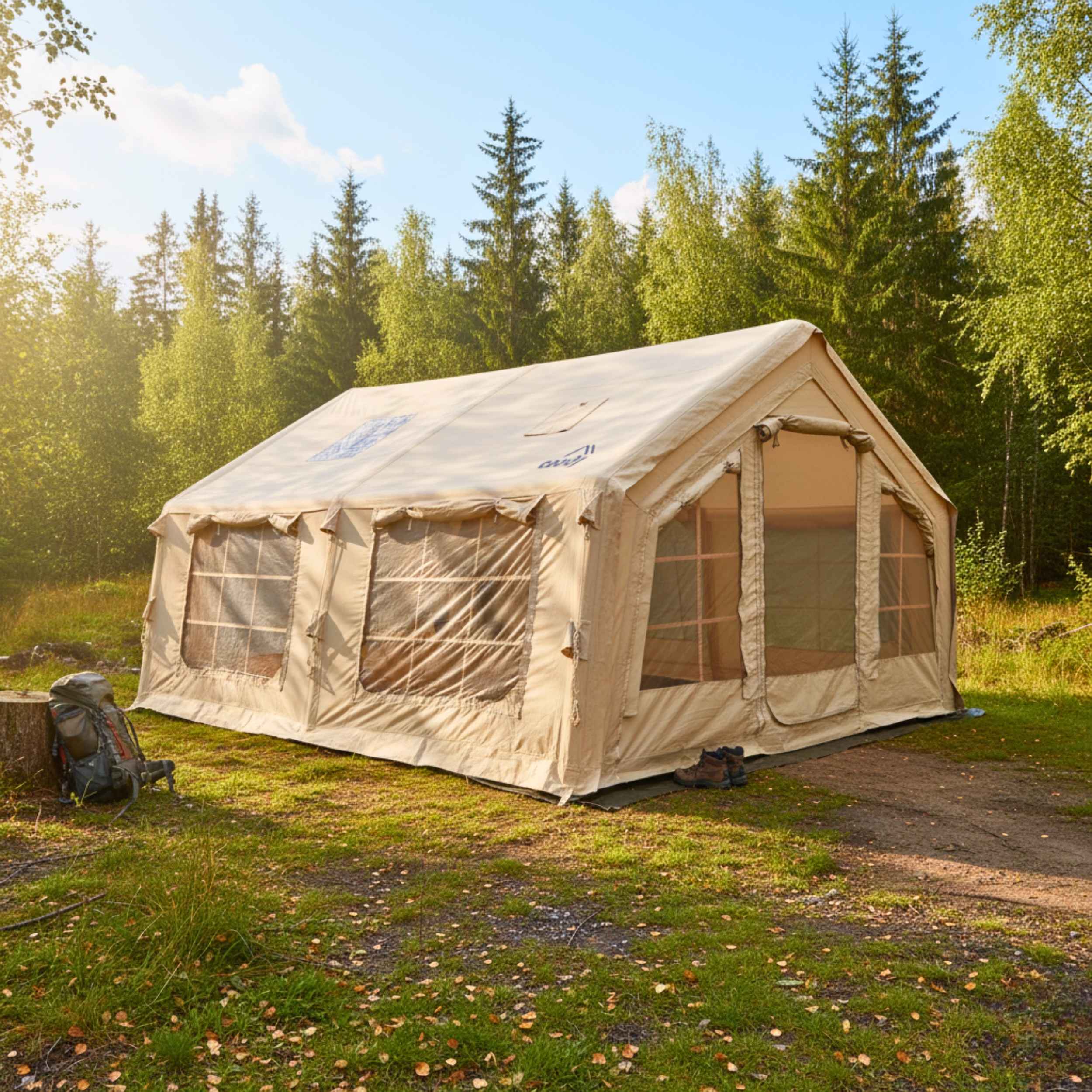 Coody 13.6 (Koala-5) Beige Inflatable Tent House for Camping (2-8 person) | Backcountry Sportsman