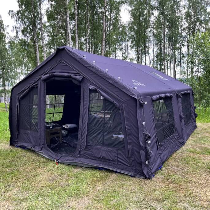 Coody 17.2 | RBM Outdoors (Koala 7) Black + Stove Caminus M - Inflatable Tents with Stove | Backcountry Sportsman