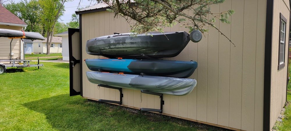 Outdoor Wall Rack | 46 Inch Adjustable Height | Kayak & SUP | Backcountry Sportsman