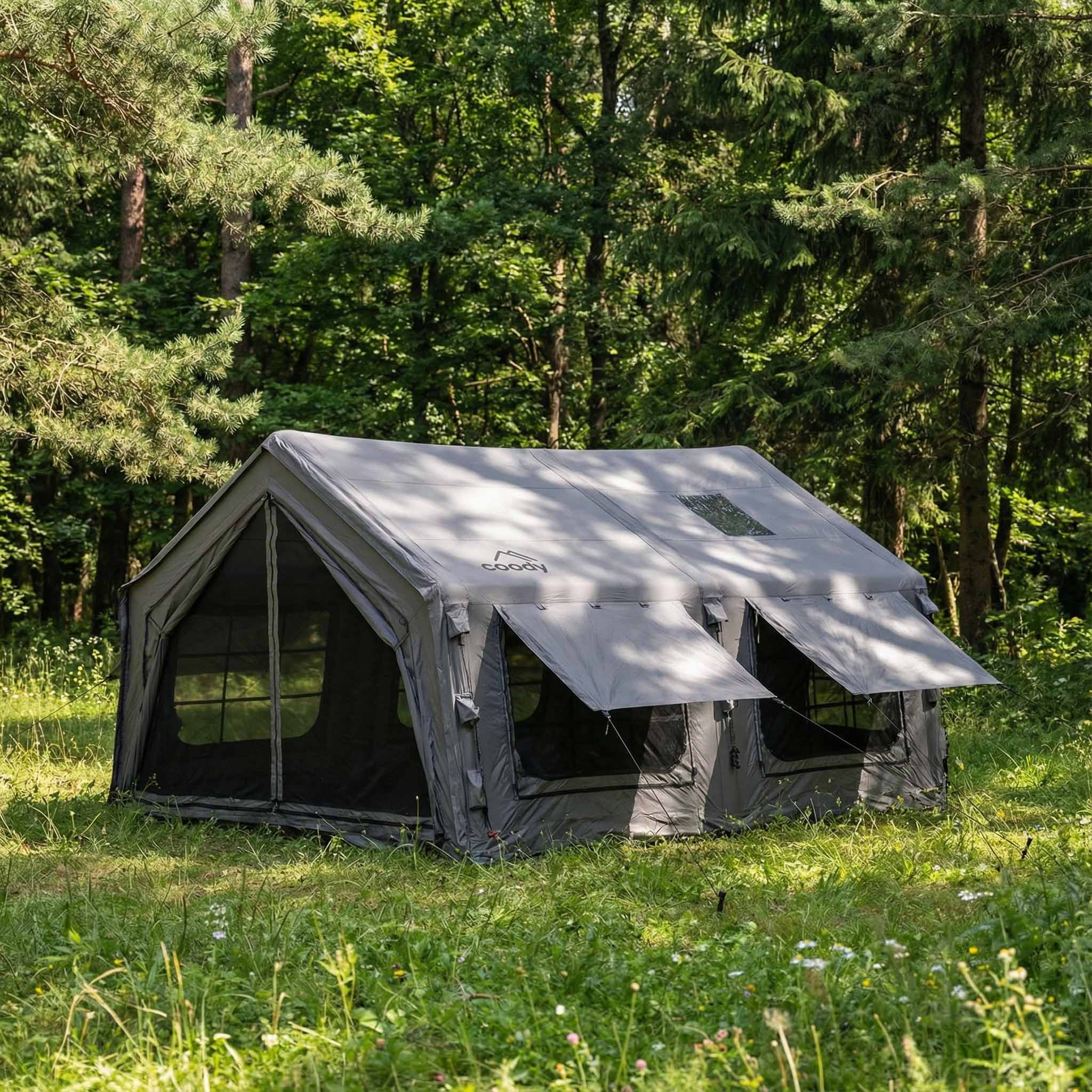 Coody 13.6 (Koala-5) Gray Inflatable Tent House for Camping (2-8 person)