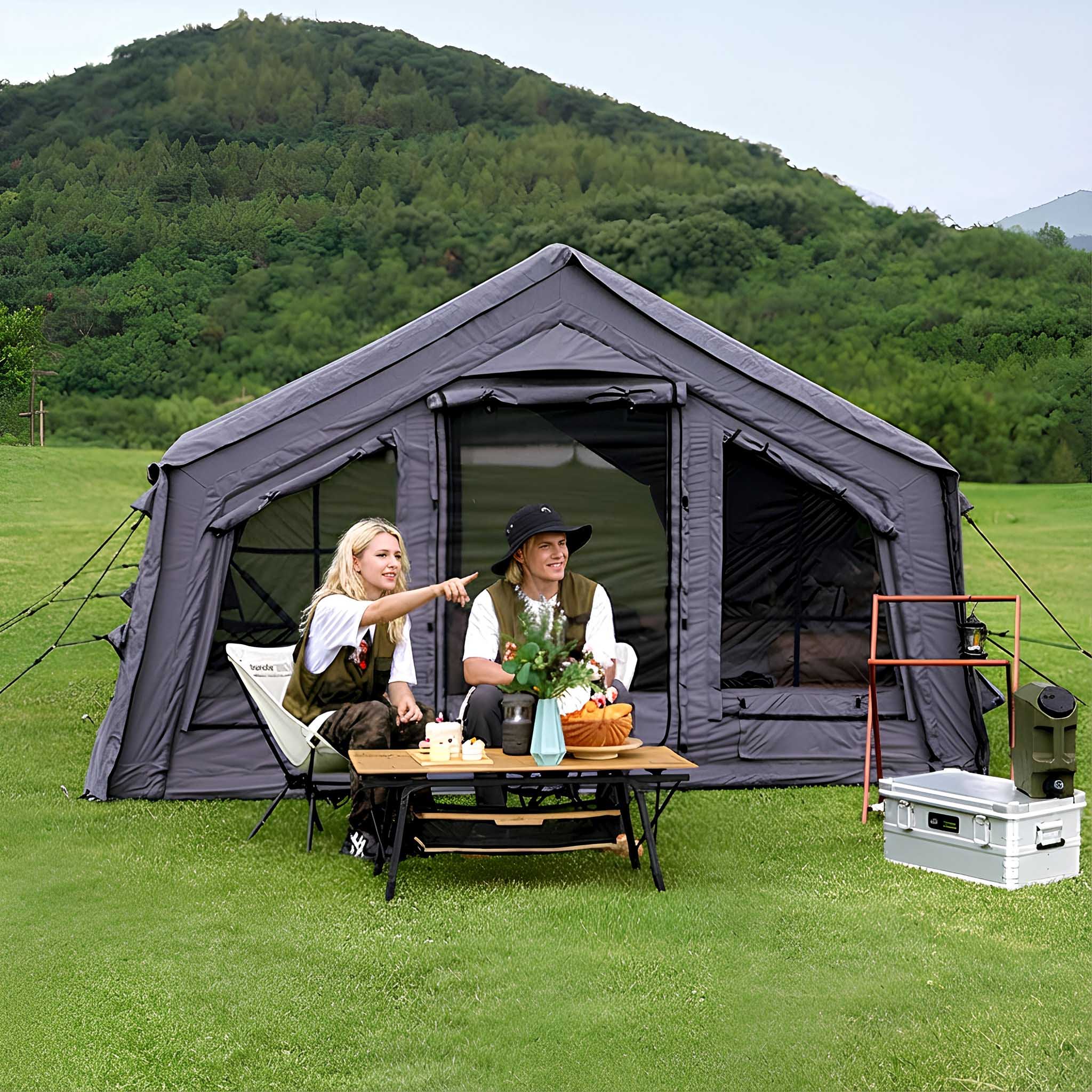 Coody 13.6 (Koala-5) Gray Inflatable Tent House for Camping (2-8 person) | Backcountry Sportsman