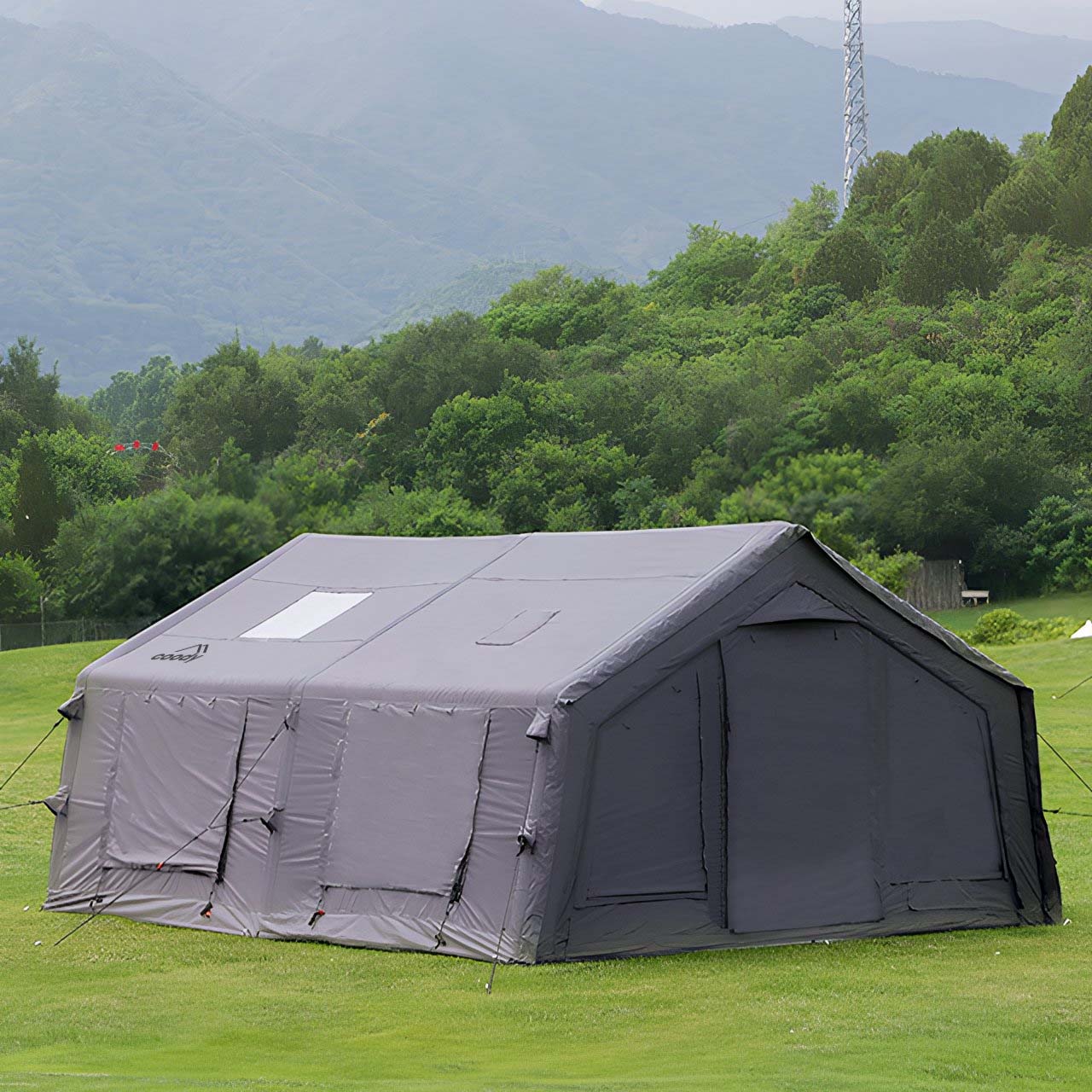 Coody 13.6 (Koala-5) Gray Inflatable Tent House for Camping (2-8 person) | Backcountry Sportsman