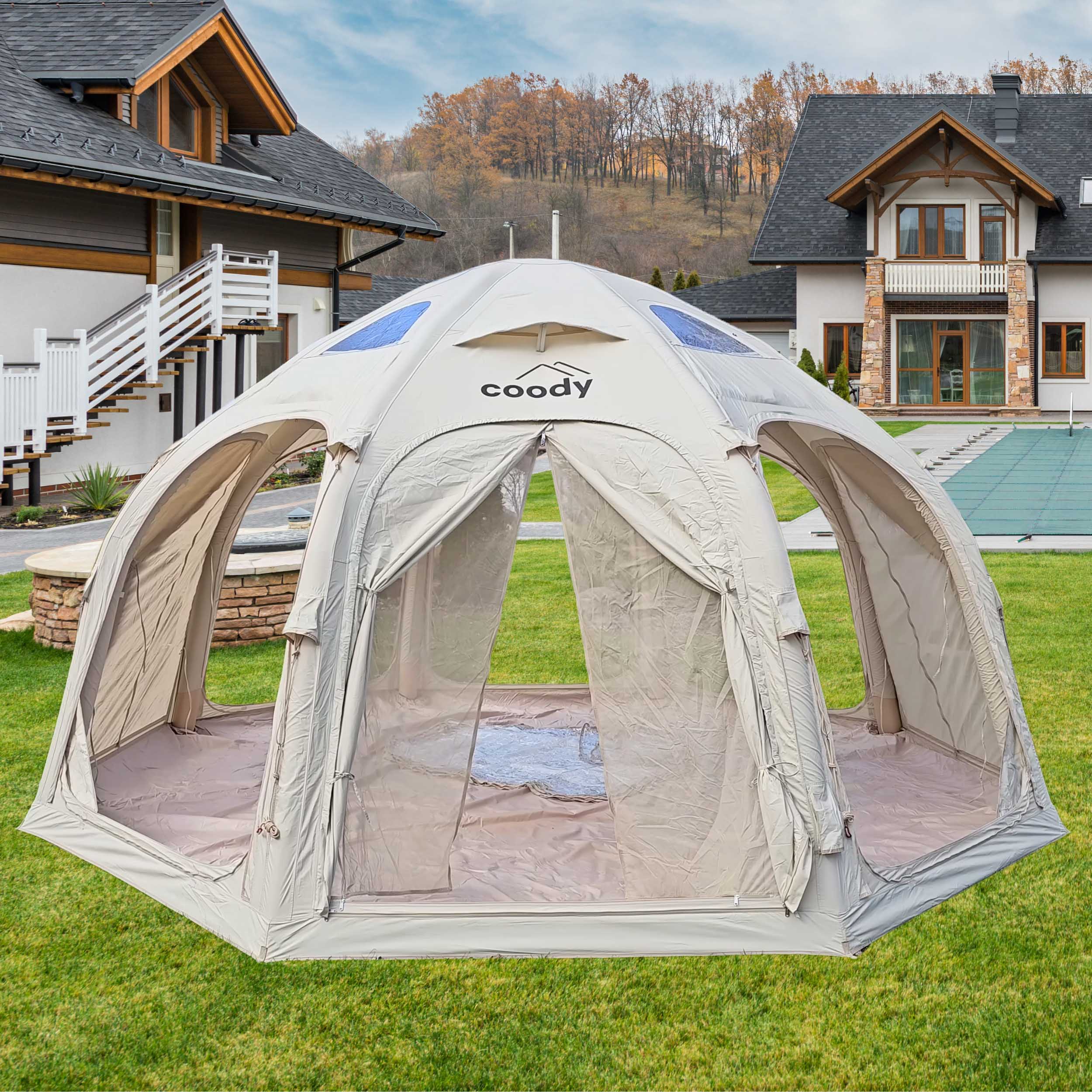 Coody Aurora Dome | RBM Outdoors Inflatable tent Octopus Beige for 2-4 person | Backcountry Sportsman