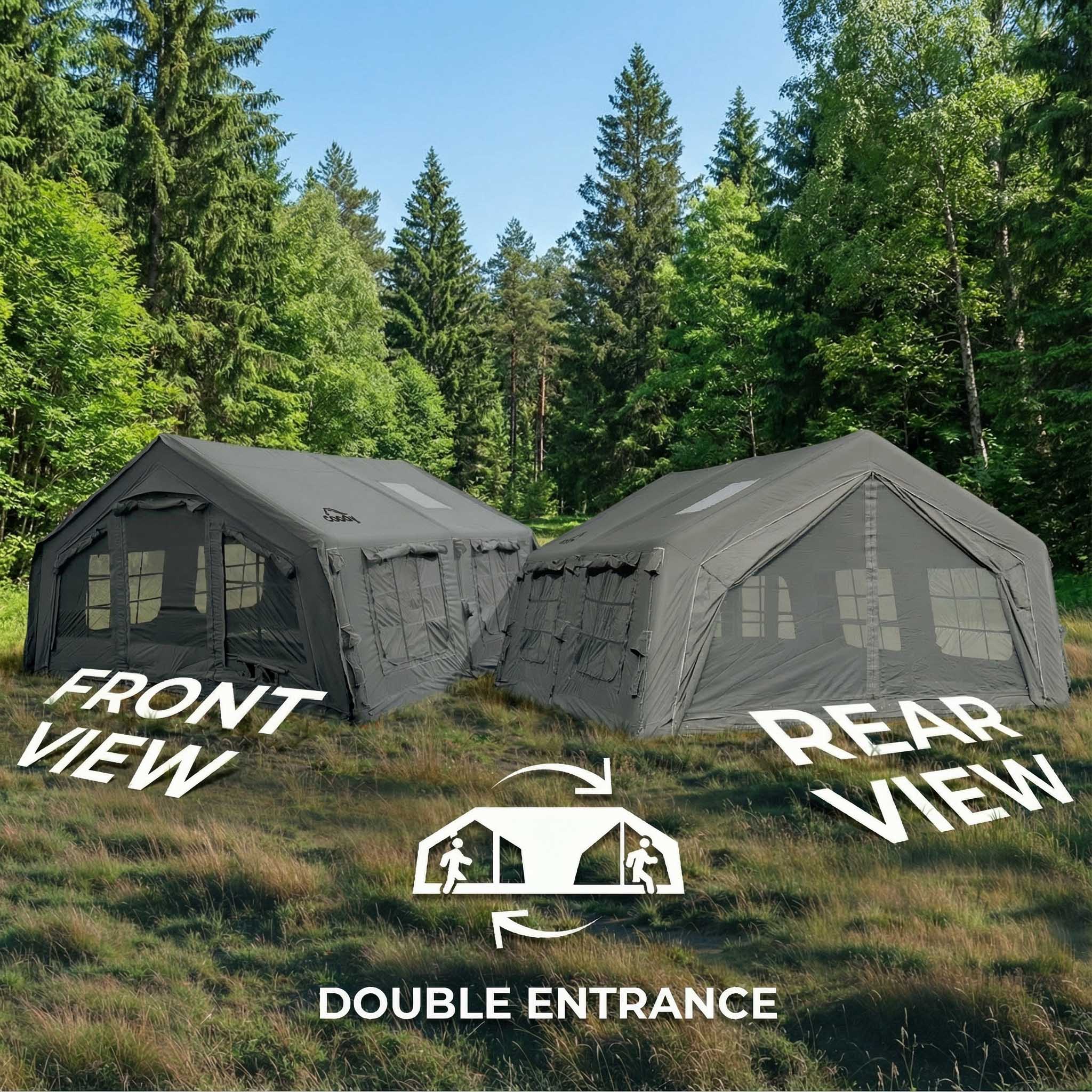 Coody 13.6 (Koala-5) Gray Inflatable Tent House for Camping (2-8 person)
