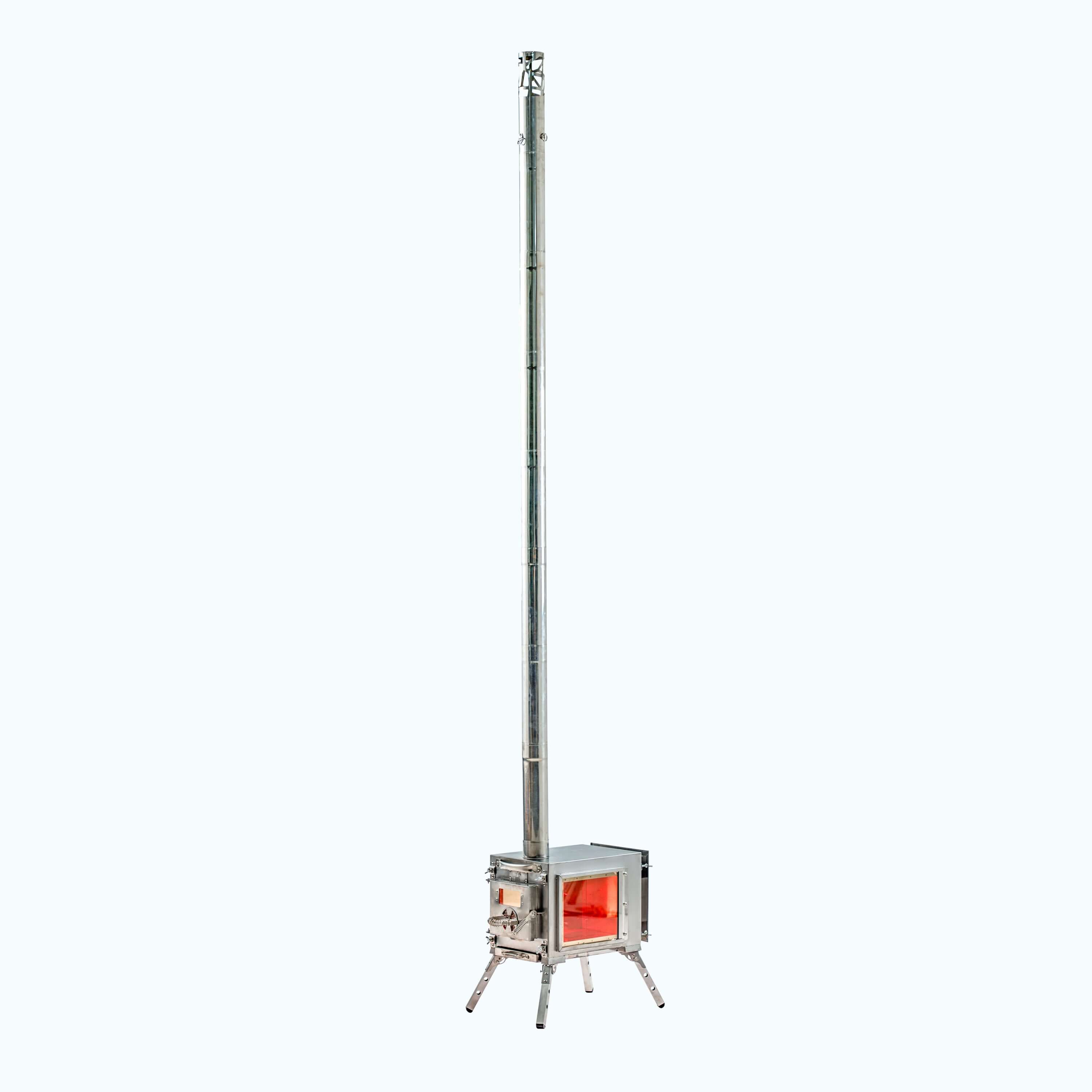 Small Wood Stove With Fire-Resistant Glass "Caminus S" | Backcountry Sportsman