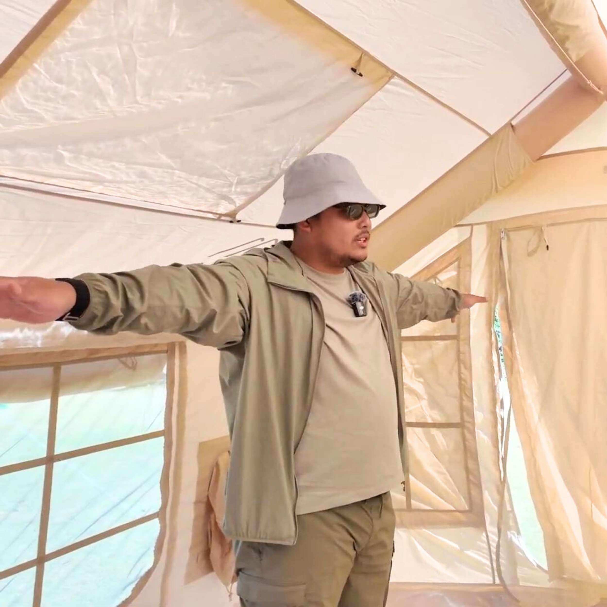 Coody 8.0 Beige Inflatable Tent House for Camping (1-4 person) | Backcountry Sportsman