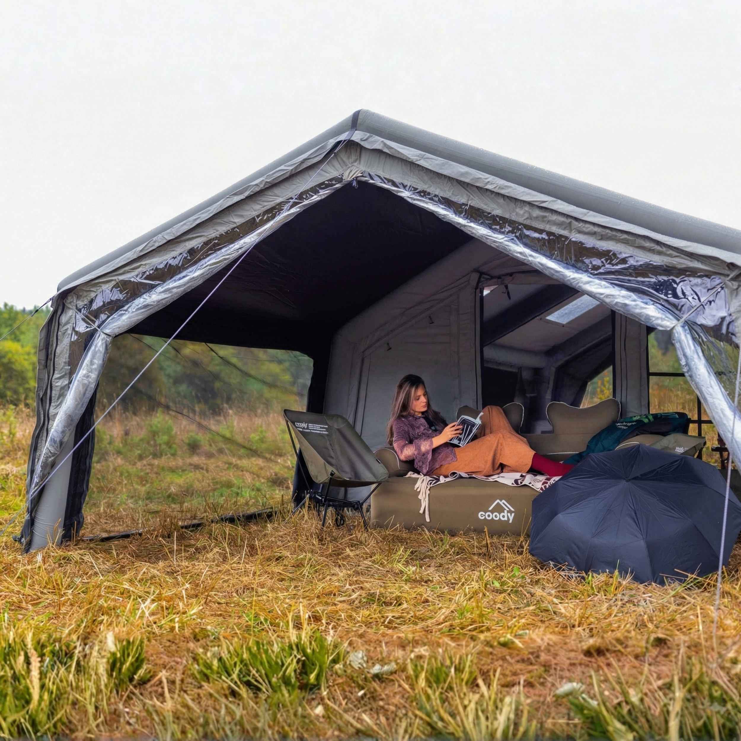 Coody AirTarp Gray - Inflatable Canopy for Tent 17.2, 13.6, Hub, 10.0