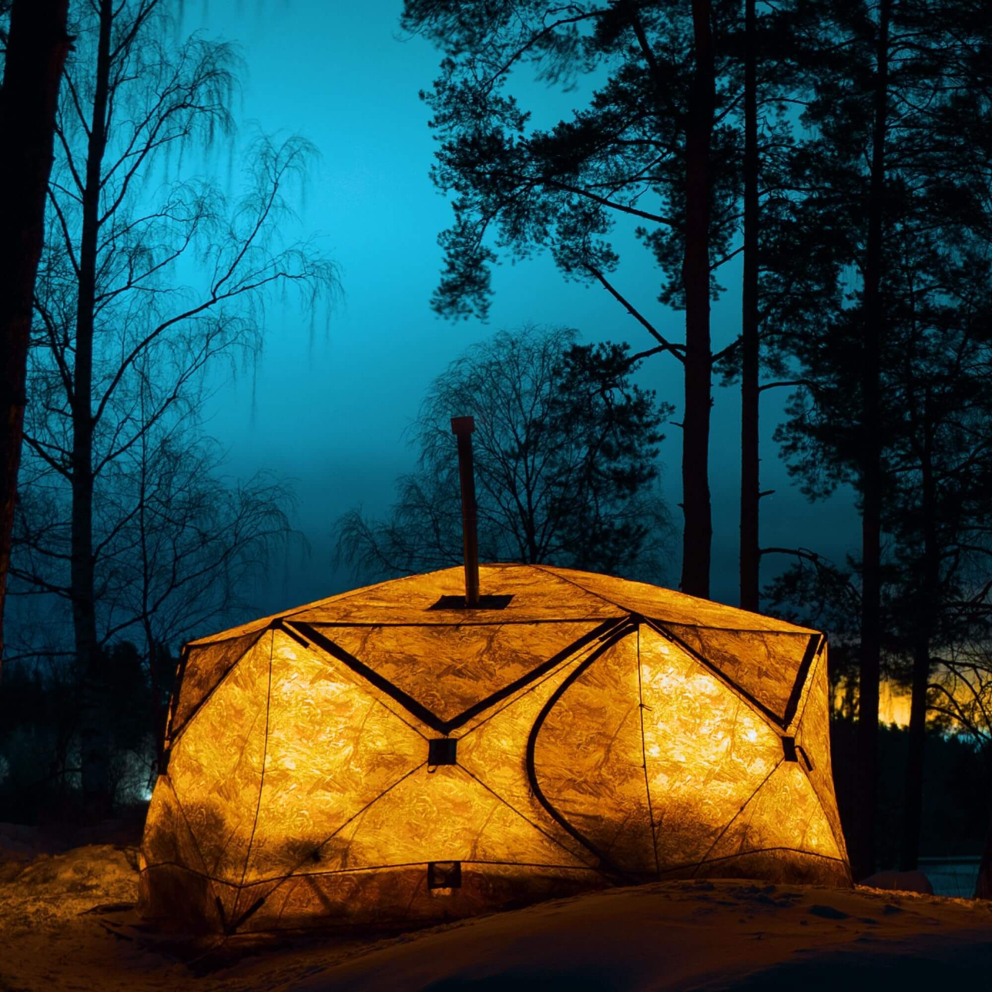 RBM All-Seasons tent  Hexagon for 2-9 person + Wood Stove Caminus M | Backcountry Sportsman