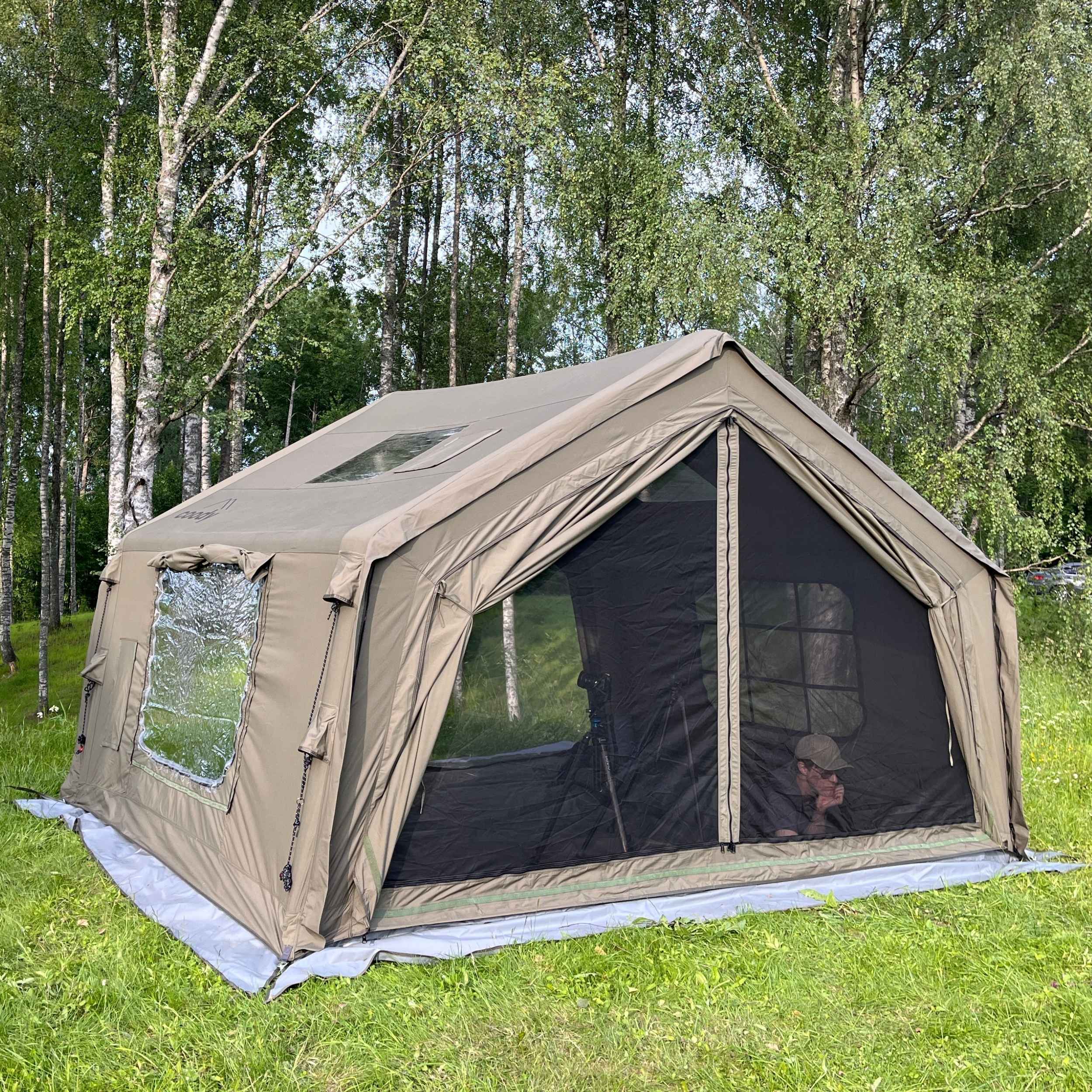 Coody 10.0 Forest Green+Ground Sheet PVC+Carpet+Electric Pump