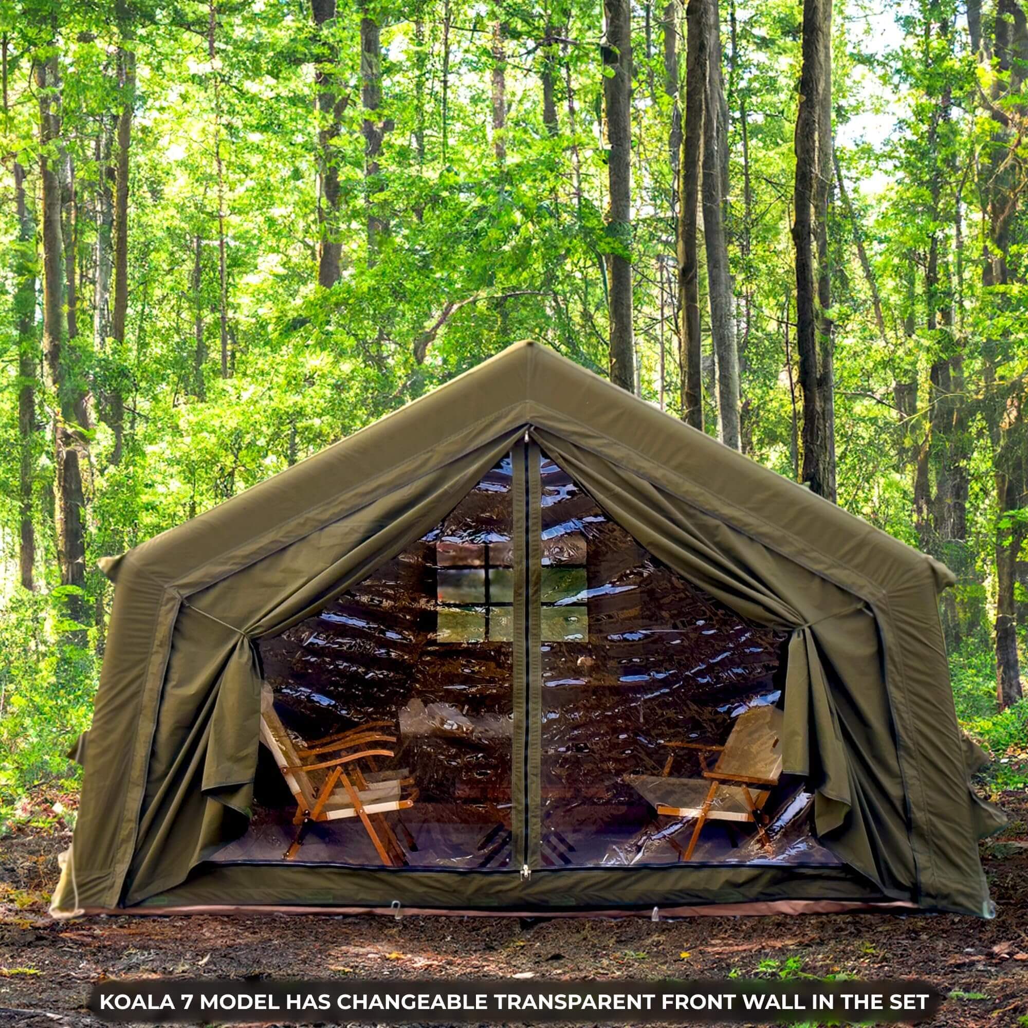 Coody 13.6 (Koala-5) Forest Green Inflatable Tent House for Camping (2-8 person) | Backcountry Sportsman