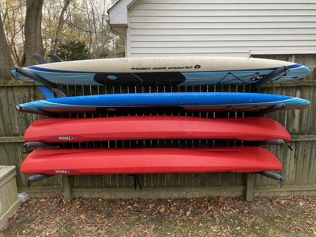 Outdoor Wall Rack |  46 Inch Adjustable Height | Kayak & SUP | Backcountry Sportsman