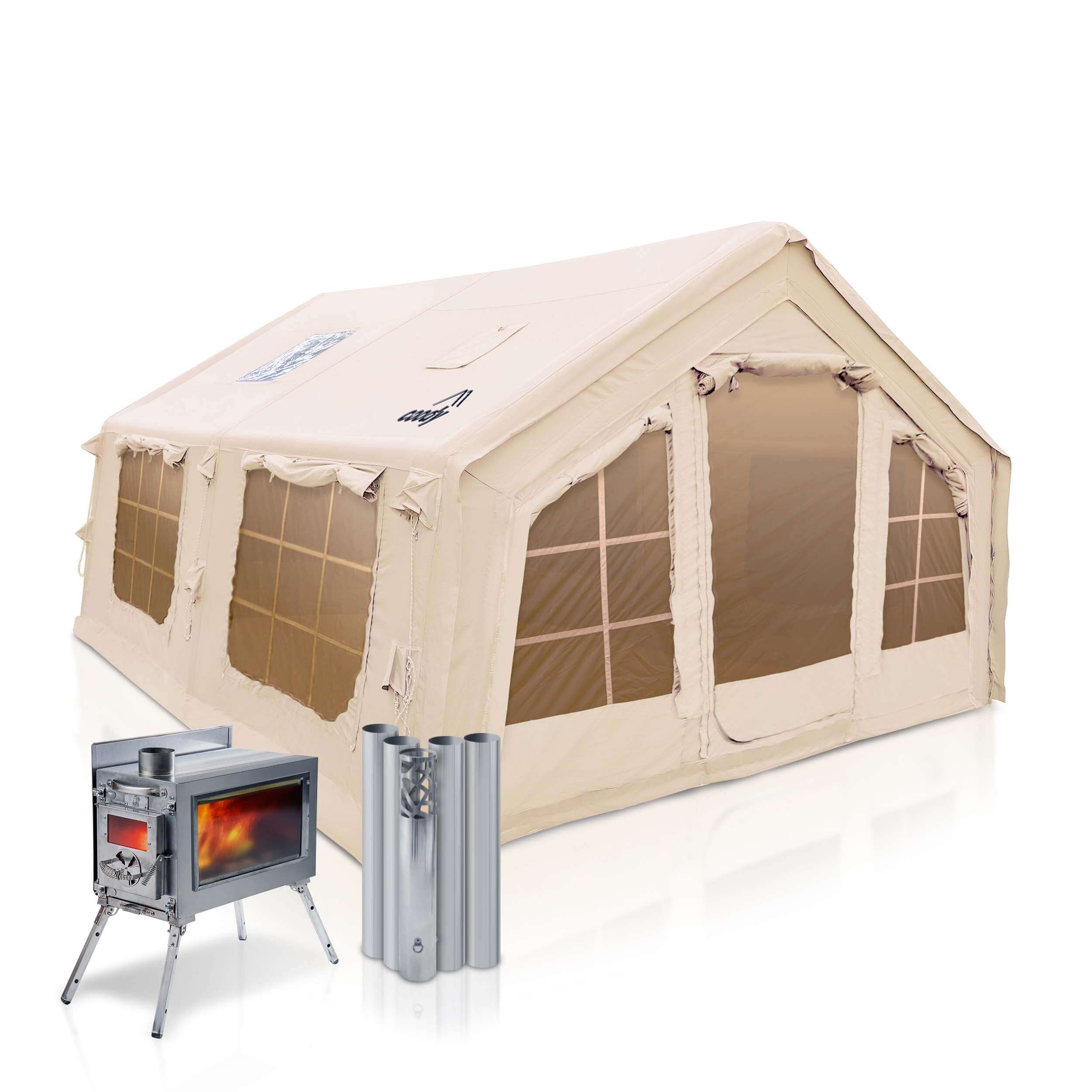 Coody 13.6 | RBM Outdoors Inflatable tent Koala 5 Beige + Stove Caminus M | Backcountry Sportsman