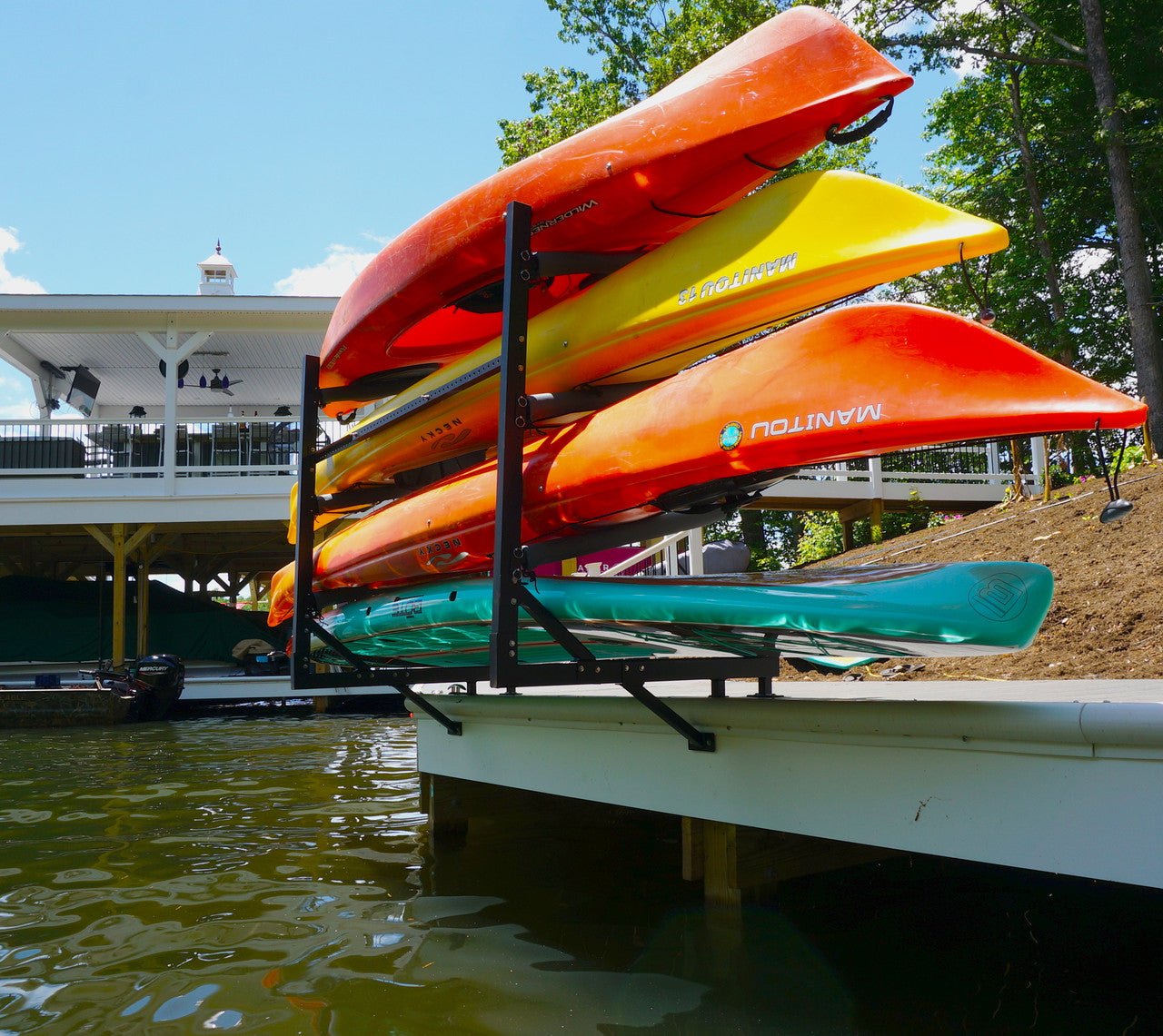 Chesapeake Kayak Storage | Adjustable Dock Rack | Over The Water | 4 Levels | Backcountry Sportsman