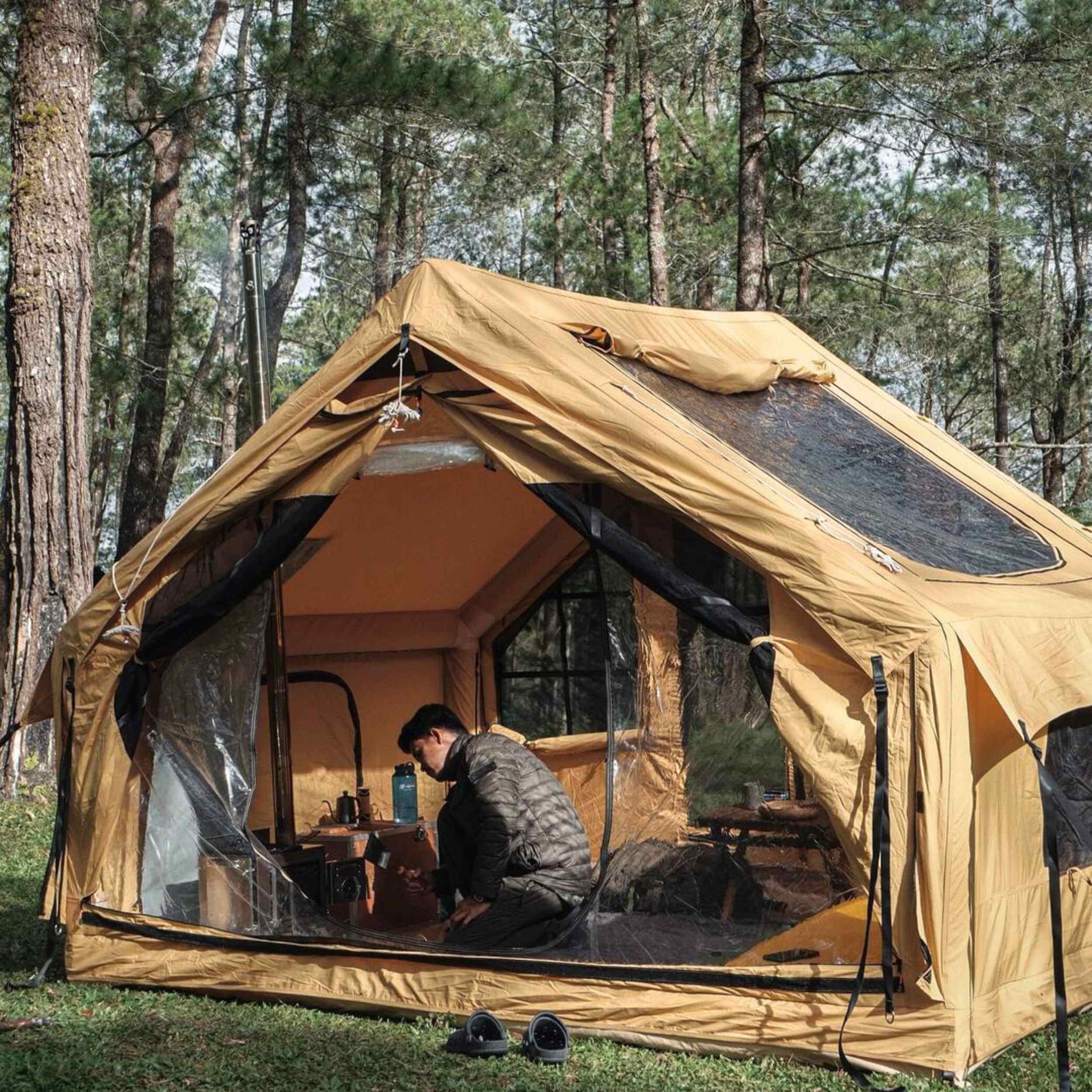 RBM Inflatable tent  Panda Medium Sunny Beige for 1-4 person | Backcountry Sportsman