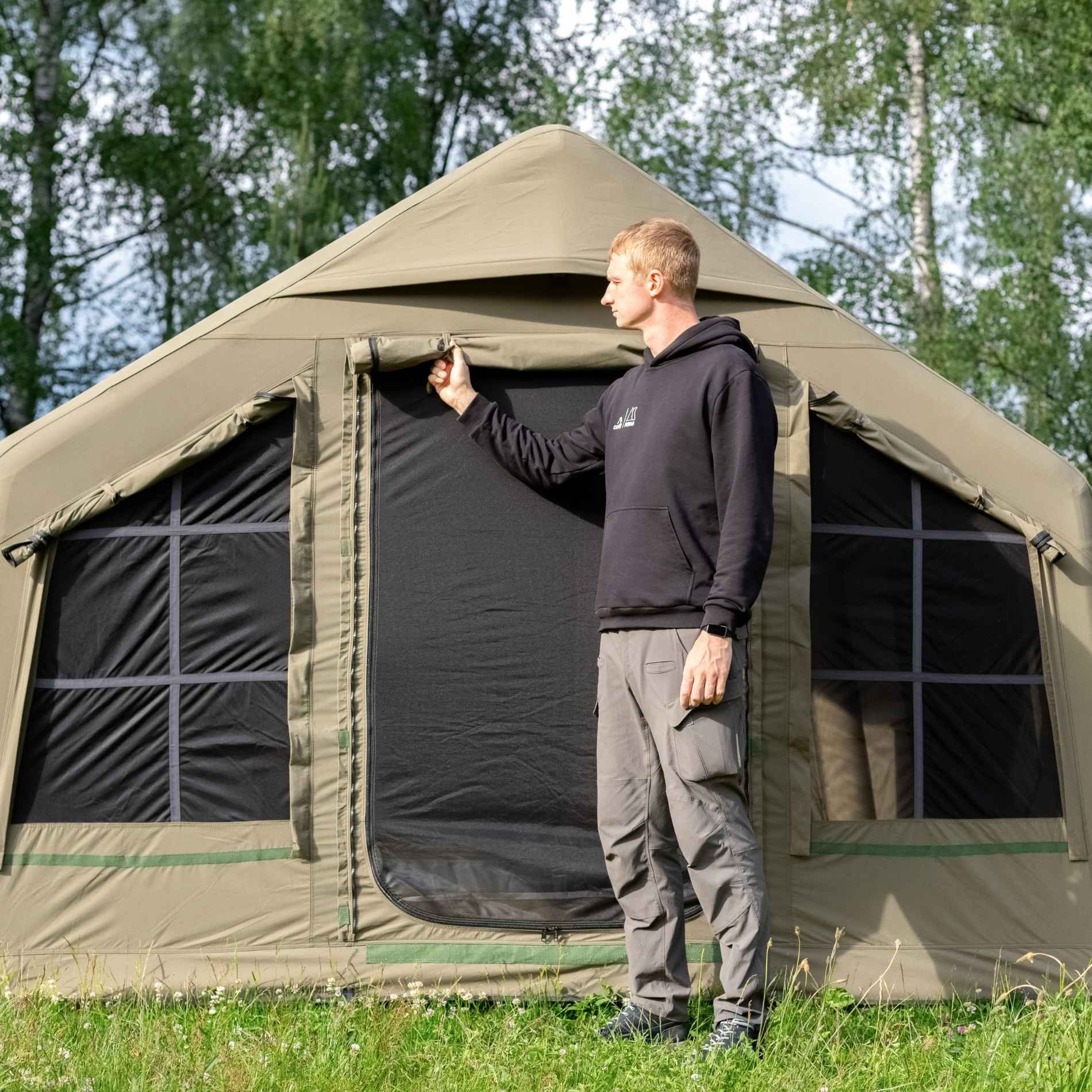Coody 8.0 Forest Green - Inflatable Tent House for Camping 1-4 person | Backcountry Sportsman