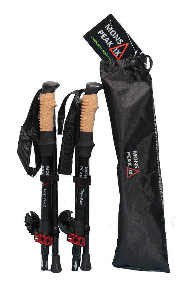 Mons Peak IX Tiger Paw Z Trekking Poles (Z-120) | Backcountry Sportsman