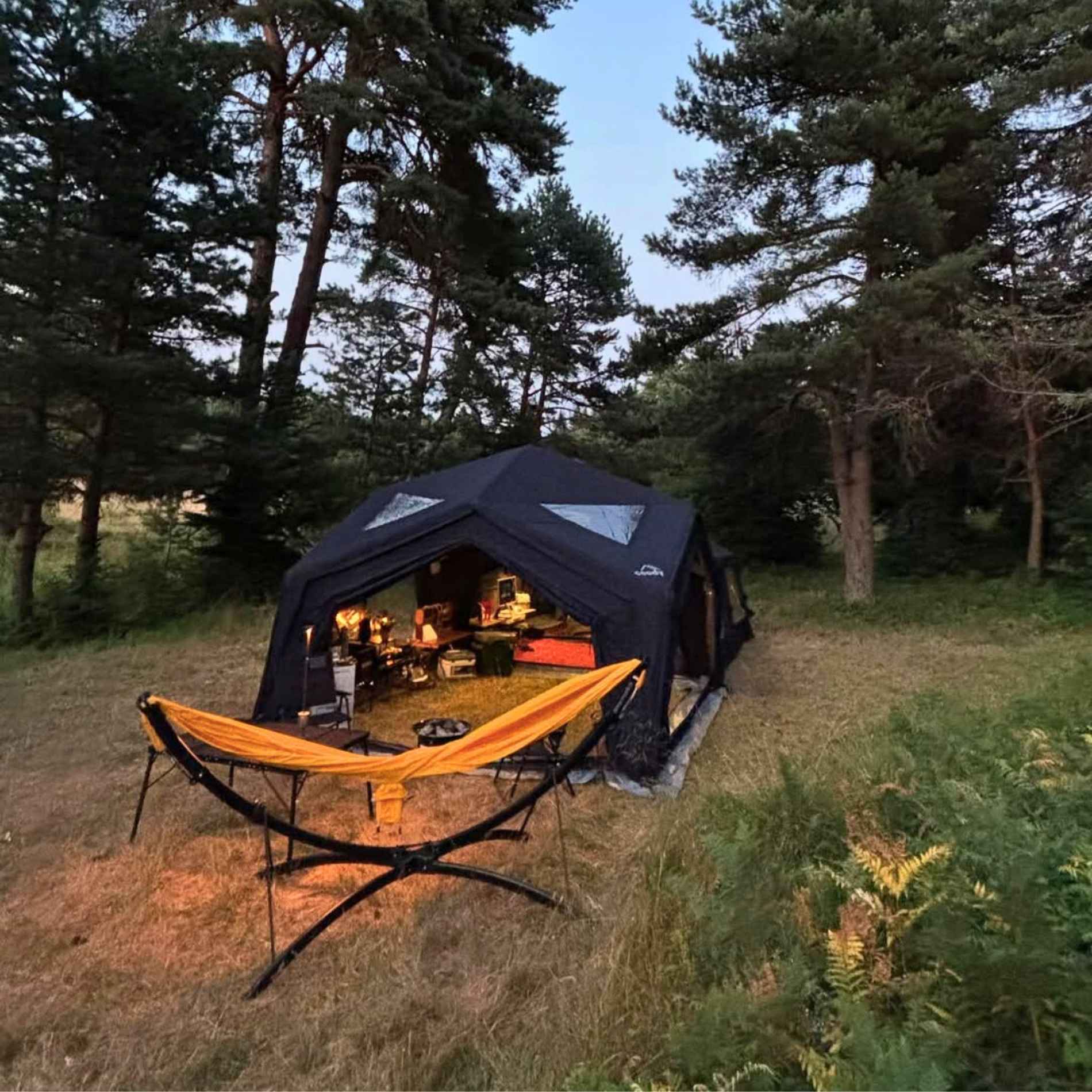 Coody | RBM Hub Shelter Inflatable Tent for 2-6 Person (Black) | Backcountry Sportsman