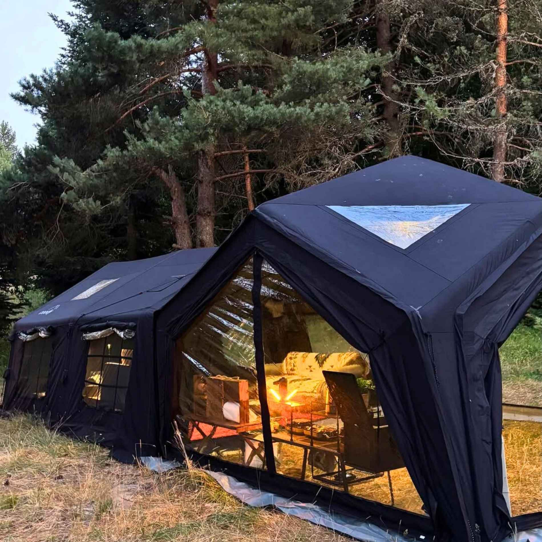 Coody | RBM Hub Shelter Inflatable Tent for 2-6 Person (Black) | Backcountry Sportsman