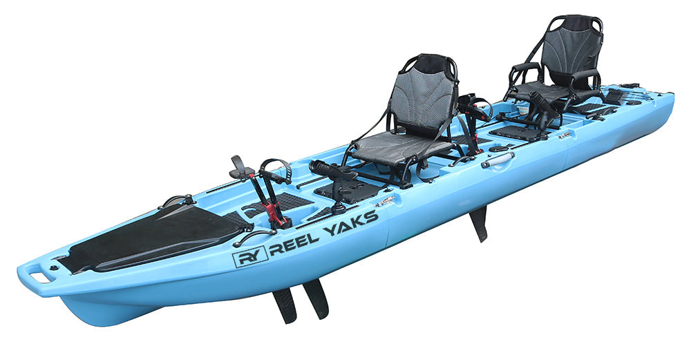 13.8ft Rocket Fin Drive Tandem & Solo Modular Fishing Kayak | Fin Drive | 550lbs Capacity | 3 Piece